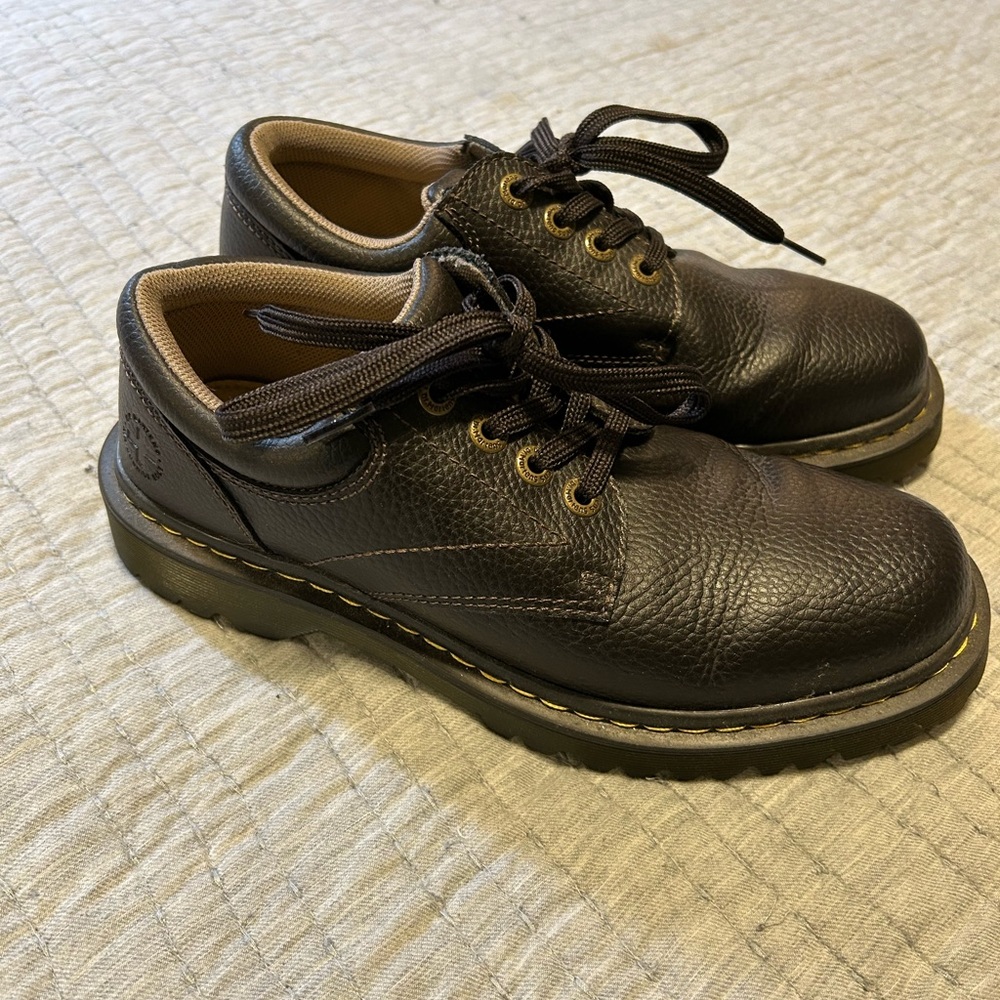 Dr. Martens Brown Pebble Leather Shoes